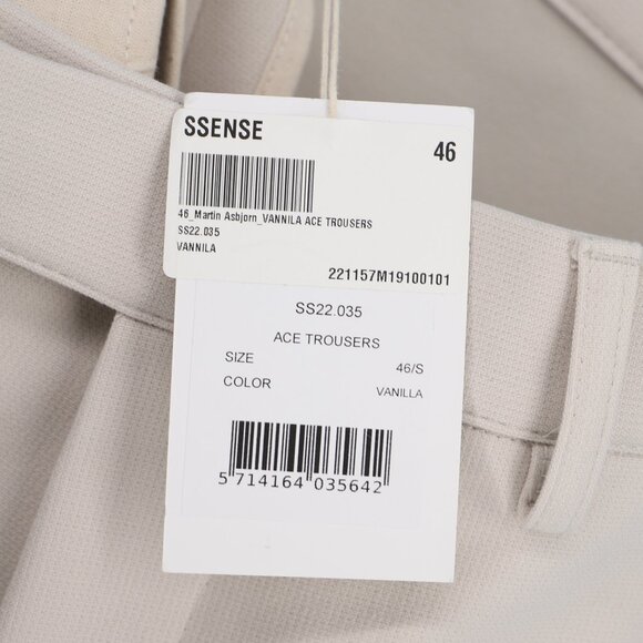 NWT MARTIN ASBJØRN Grey Ace Trousers Vanilla Mid-rise Size IT 46 (US Waist 30) - Picture 12 of 13